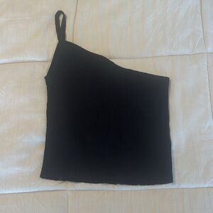 Black One-Shoulder Top